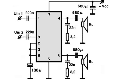 TDA1521A I circuito eletronico
